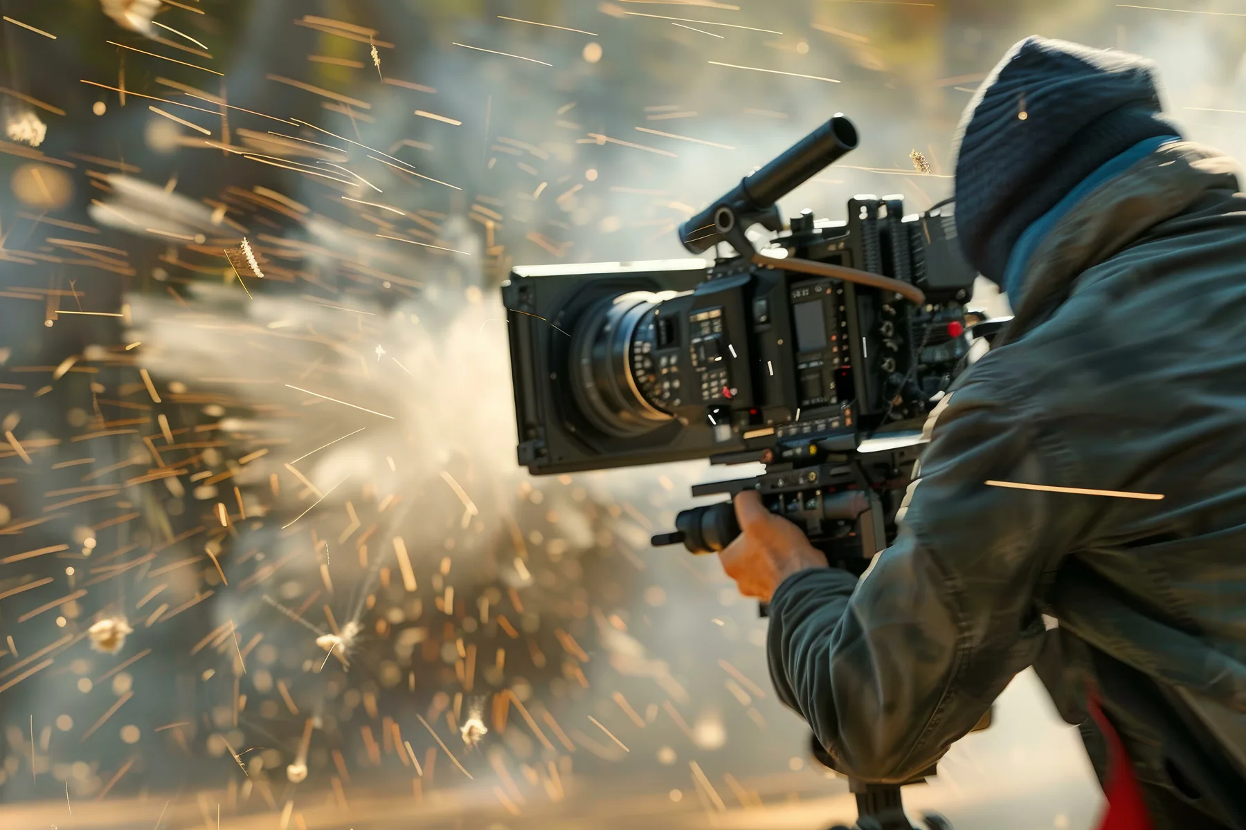 Kamera im Einsatz bei einem Filmdreh